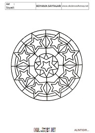 Mandala boyama sayfaları